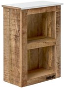 furniture-nabytek.cz - Masívna kúpeľňová nástenná skrinka Pune z mangového dreva, lakovaná, viacfarebná – 42×32×60 cm