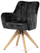 Autronic BONTEC Jedálenská stolička, čierna, zamatová látka, HC-D7188 BK4 Farba: Čierna