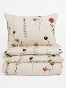 Francúzske mušelínové obliečky – Vlčie maky béžové