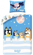 Bavlnené posteľné obliečky Bluey - motív Dobrú noc! - 100% bavlna - 70 x 90 cm + 140 x 200 cm