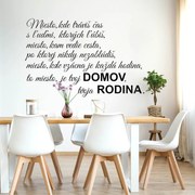 Nálepka na stenu - Tvoj domov, rodina