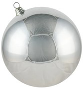 DECOLED Plastová koule, pr. 30 cm, stříbrná, lesklá