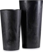 PLASTOVÝ KVETINÁČ URBANIKA SADA 2KS 57X30 CM+46,6X25,5 CM ČIERNA