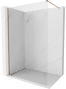 Mexen, Mexen Kioto-X sprchová stena 50 x 200 cm, transparentná 10 mm, brúsená meď - 800-050-101-65-00-X