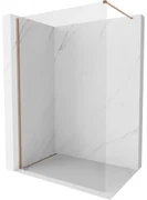 Mexen, Mexen Kioto-X sprchová stena 50 x 200 cm, transparentná 10 mm, brúsená meď - 800-050-101-65-00-X