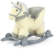 Hojdací koník s melódiou a kolieskami Milly Mally Polly béžový