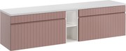 Comad Kúpeľňová skrinka pod doskové umývadlo set Iconic Rose 180 antická ružová/biela