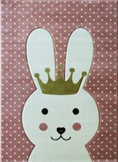 Detský koberec Smart Kids 22414 PINK – ružový so vzorom zajaca Rozmer: 160x230 cm