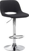 Barová stolička Camden - látka, chróm rám - Čierna