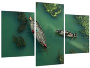 Obraz - Rybári na rieke (90x60 cm)