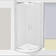Mexen Rio polkruhová sprchová kabína 80 x 80 cm, inovať, chrómová + závesný bidet Flat, biela- 863-080-080-01-30-4110