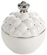 Nádoba ADORE 05 s vekom biela / strieborná