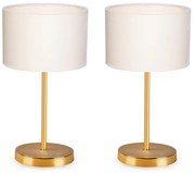 Súprava 2 ks stolových lámp Tablo krémová/zlatá
