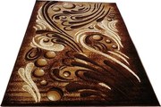 Abstraktný koberec Shiraz Bcf Bable – hnedo-čierna kombinácia Rozmer: 50x80 cm
