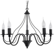 Čierne stropné svietidlo Sollux Floriano 5