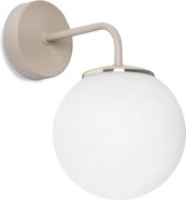 Nástenné svietidlo Florence 2, 1x biele sklenené tienidlo, be/g