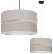 Závesné svietidlo Len, 1x béžové/svetlobéžové textilné tienidlo, (fi 40 cm), b