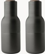 Mlynčeky na soľ a korenie's vrchnákmi z orechového dreva Bottle Grinder, 2 ks