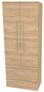 Mereo Bino, kúpeľňová skrinka vysoká 163 cm, dvojitá, Multidecor, Jaseň horský, MER-CN699JASH