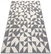 Koberec SPRING 20414332 trojuholníky - sivý / krém