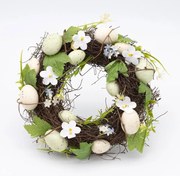 DECOLED Veľkonočný veniec, 30 x 8 cm, hnedé prútie