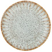 Modrý/béžový servírovací tanier z kameniny ø 17 cm Fleur – Bloomingville