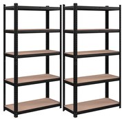 Súprava 2 úložných políc 90x180x40 cm GLR040B02