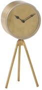 Zlaté kovové hodiny na trojnožke Marthy - 15*16*38 cm