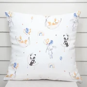 Biante Detská bavlnená obliečka na vankúš Sandra SA-374 Pandy líšky a zajačiky s balónikmi 30 x 50 cm