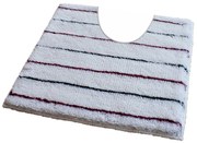 ROUTNER Kúpeľňová predložka PESCINA Biela 10601 - Biela / 50 x 50 cm WC s výkrojom 10601