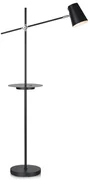 Čierna voľne stojacia lampa s odkladacím priestorom Markslöjd Linear