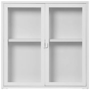 Biela kovová závesná vitrína 80x80 cm Brisbane – House Nordic