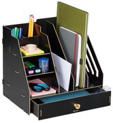 Organizér na stôl so zásuvkou RD42744, čierna