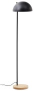 Čierna/v prírodnej farbe stojacia lampa s kovovým tienidlom (výška 150 cm) Catlar – Kave Home
