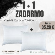 INTERMEDIC SK Vankúš Antistress Carbon 70×90 cm – antialergický, antistresový, 1+1 ZADARMO