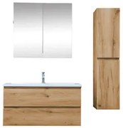 Kúpeľňová skrinka s umývadlom SAT B-Way 99x50x45 cm dub mat KSETBWAY23