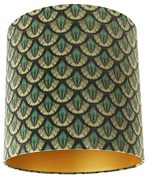 Zamatový tienidlo s dizajnom páva 40/40/40 zlatý interiér