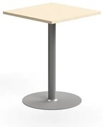 Barový stôl VERTICUS, 700x700x900 mm, breza/strieborná