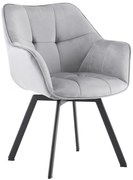 Jedálenská stolička Jordi zamat - tmavo šedá