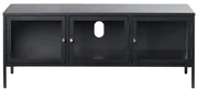 Čierny kovový TV stolík 132x52 cm Carmel - Unique Furniture