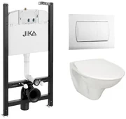Cenovo zvýhodnený závesný WC set Jika do ľahkých stien / predstenová montáž + WC Jika Nila KMPLJIKAS