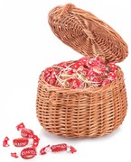 Dóza prútená Poklad III.priemer 20 x v. 10(cm)