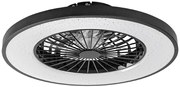 RABALUX 71334 Dalfon2 stropné svietidlo s ventilátorom D540mm LED 72W/2100lm 3000-6500K čierna, stmievateľné, diaľkový ovládač, starlight efekt