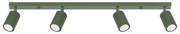 Bodové svietidlo Karbon, 4x olivovo zelené kovové tienidlo, (možnosť polohovania)