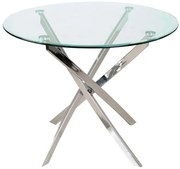 Jedálenský stôl Agis 90 cm číry/chróm