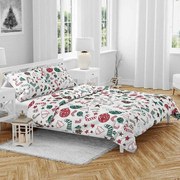 Vianočné obliečky bavlnené Vianočné perníčky TiaHome - 1x Vankúš 90x70cm, 1x Paplón 140x200cm