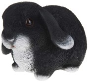 Záhradná figúrka z polyresinu Bunny, 16 cm, čierna