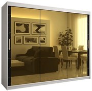 Skriňa Platinum T3 250 biely mramor/čierna