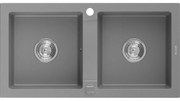Mexen Mario - drez granitový 82,0x43,6cm, 2-komorový, šedá, 6504822000-71