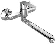 Mereo Mereo, Drezová nástenná batéria, Zuna, s ramienkom plochým rovným 250 mm, chróm, MER-CB30201Z